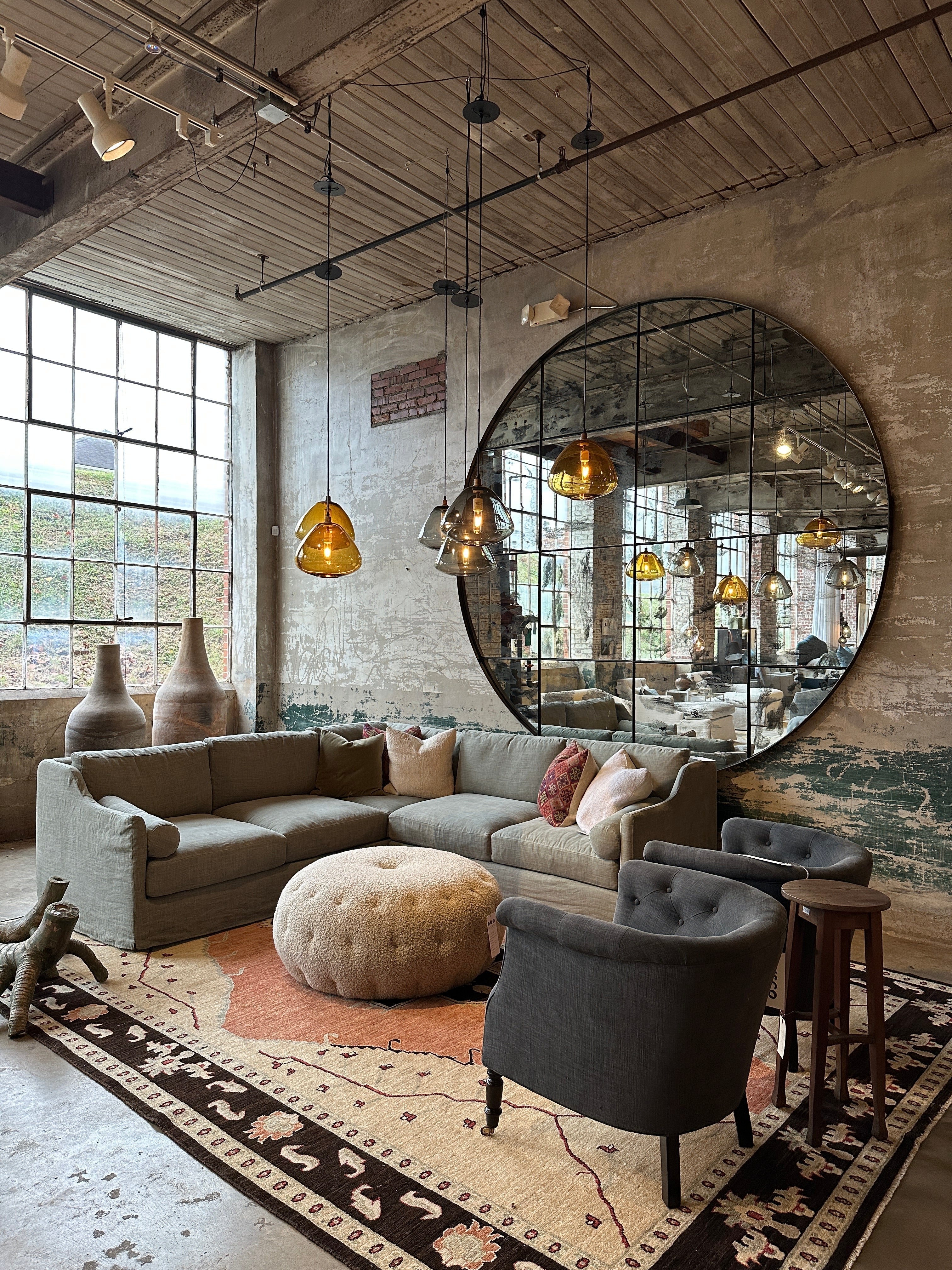High Point Design Details: Artisan Glass & Stitched Leather