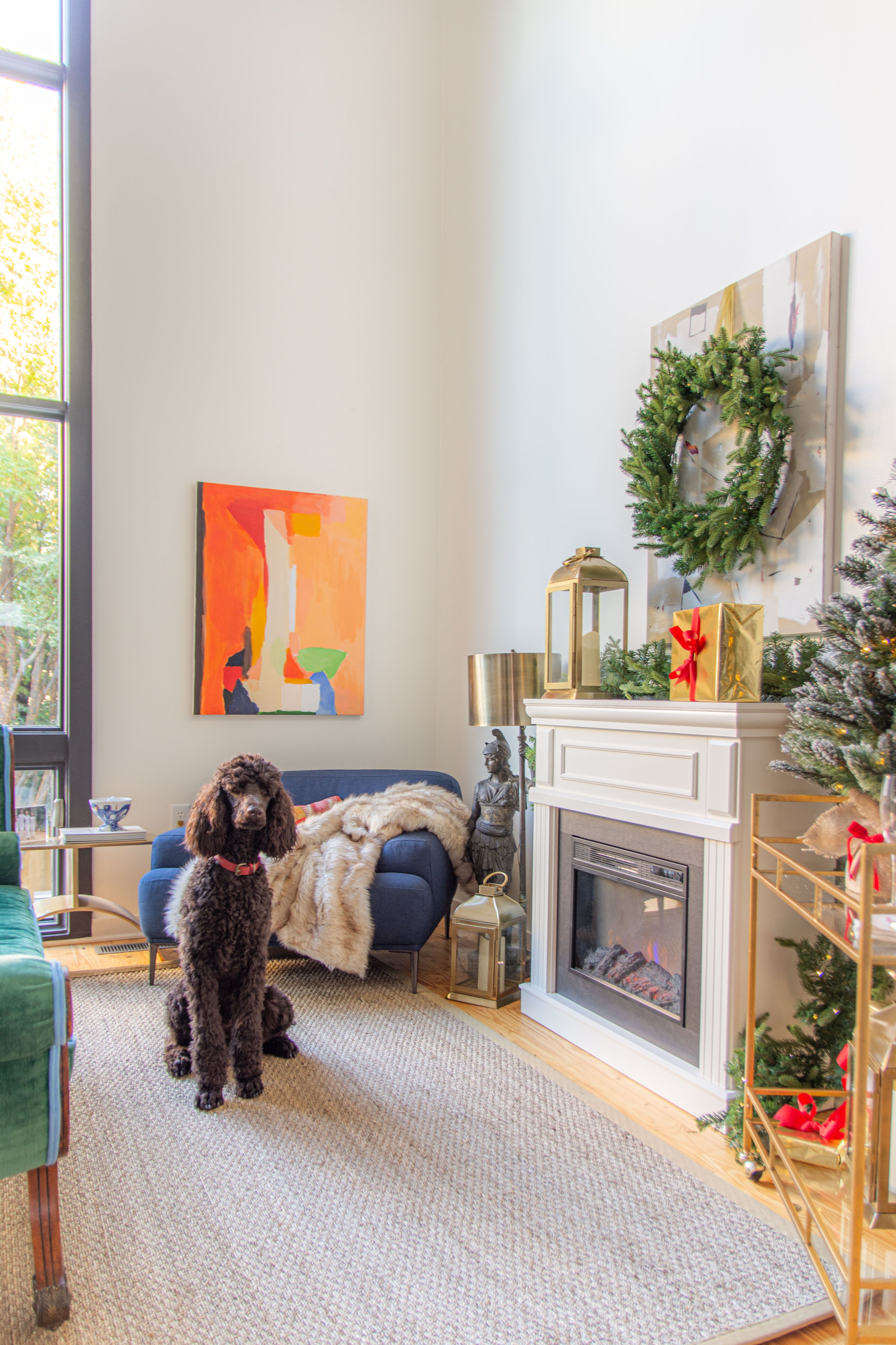 Styling a Cozy Fireplace With Holiday Decor
