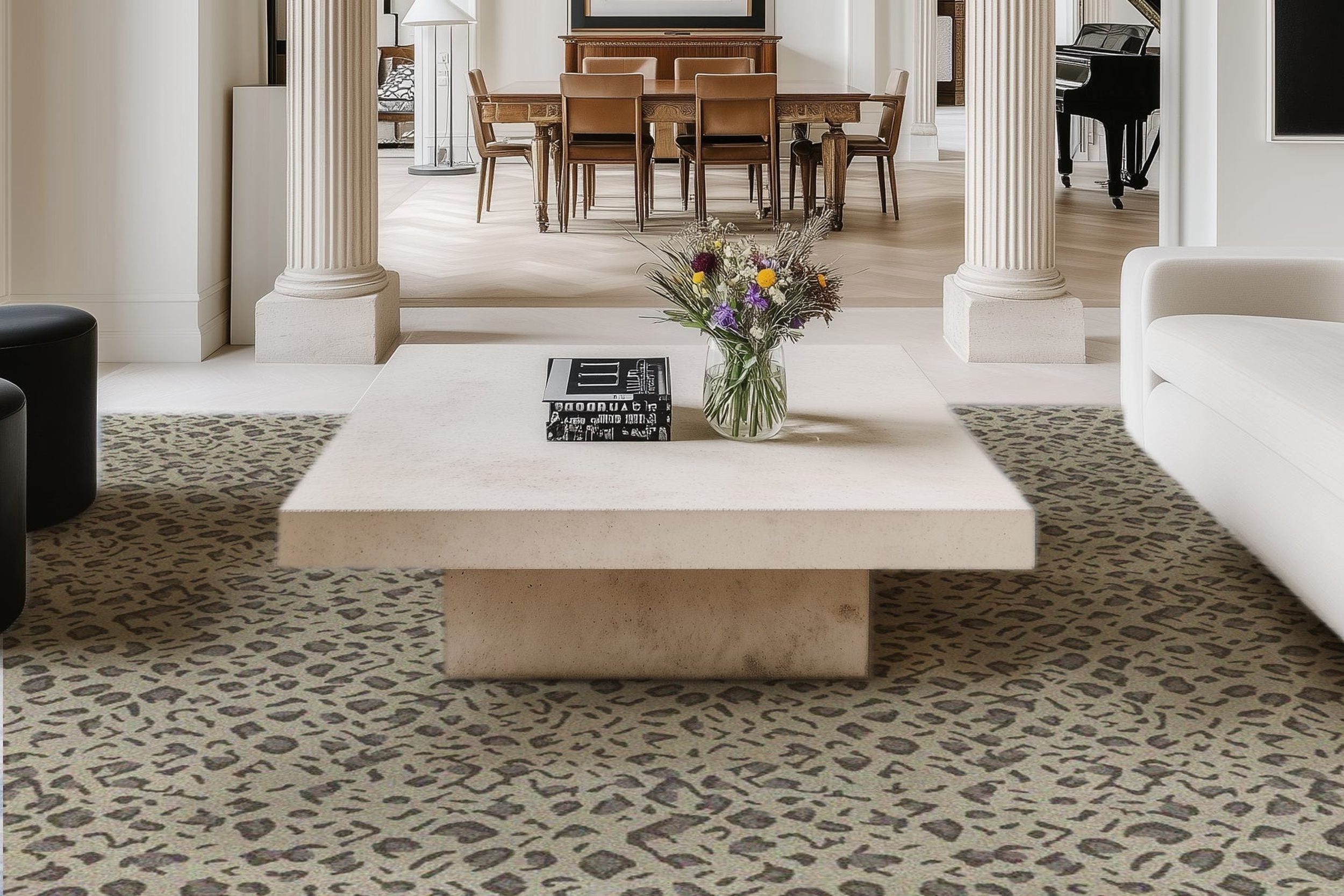 The Panthera Spotted Leopard Hand-Looped Rug