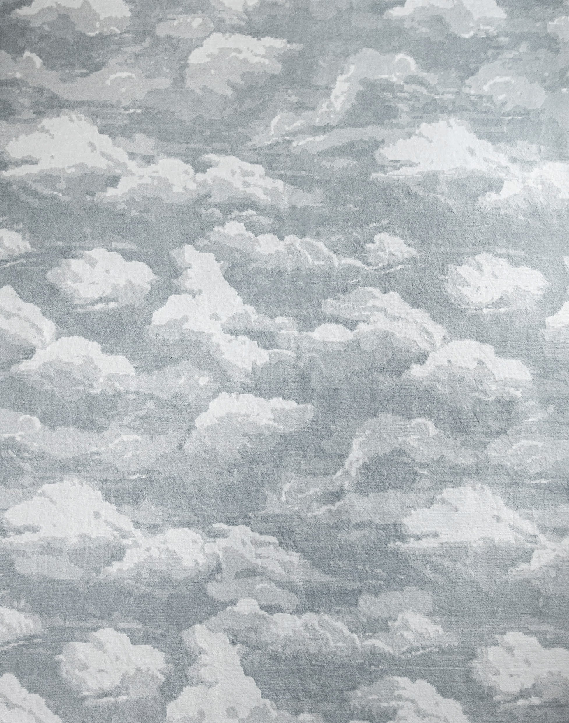 Cumulus Cloud Tibetan Hand-Knotted Wool Area Rug