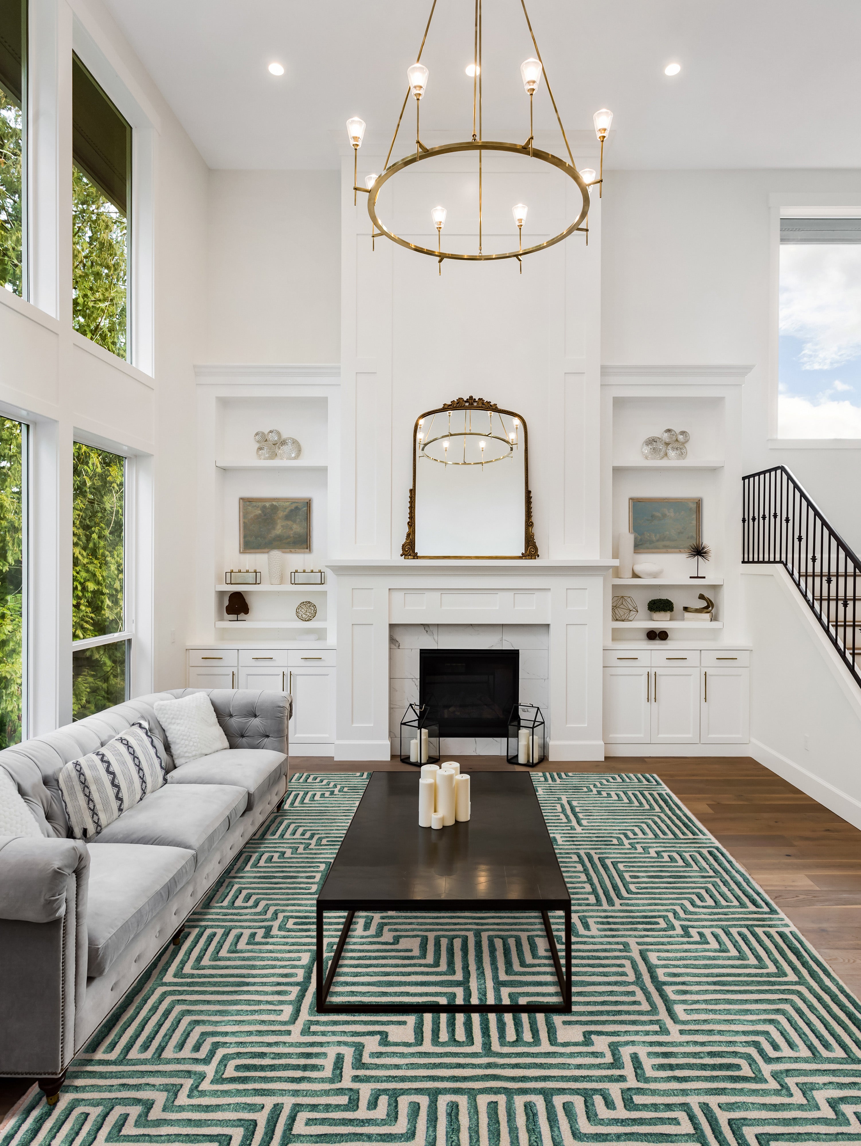 Knossos Hand-Tufted Maze Rug by Kevin Francis Design | Atlanta Interior Designer | Luxury Home Decor
