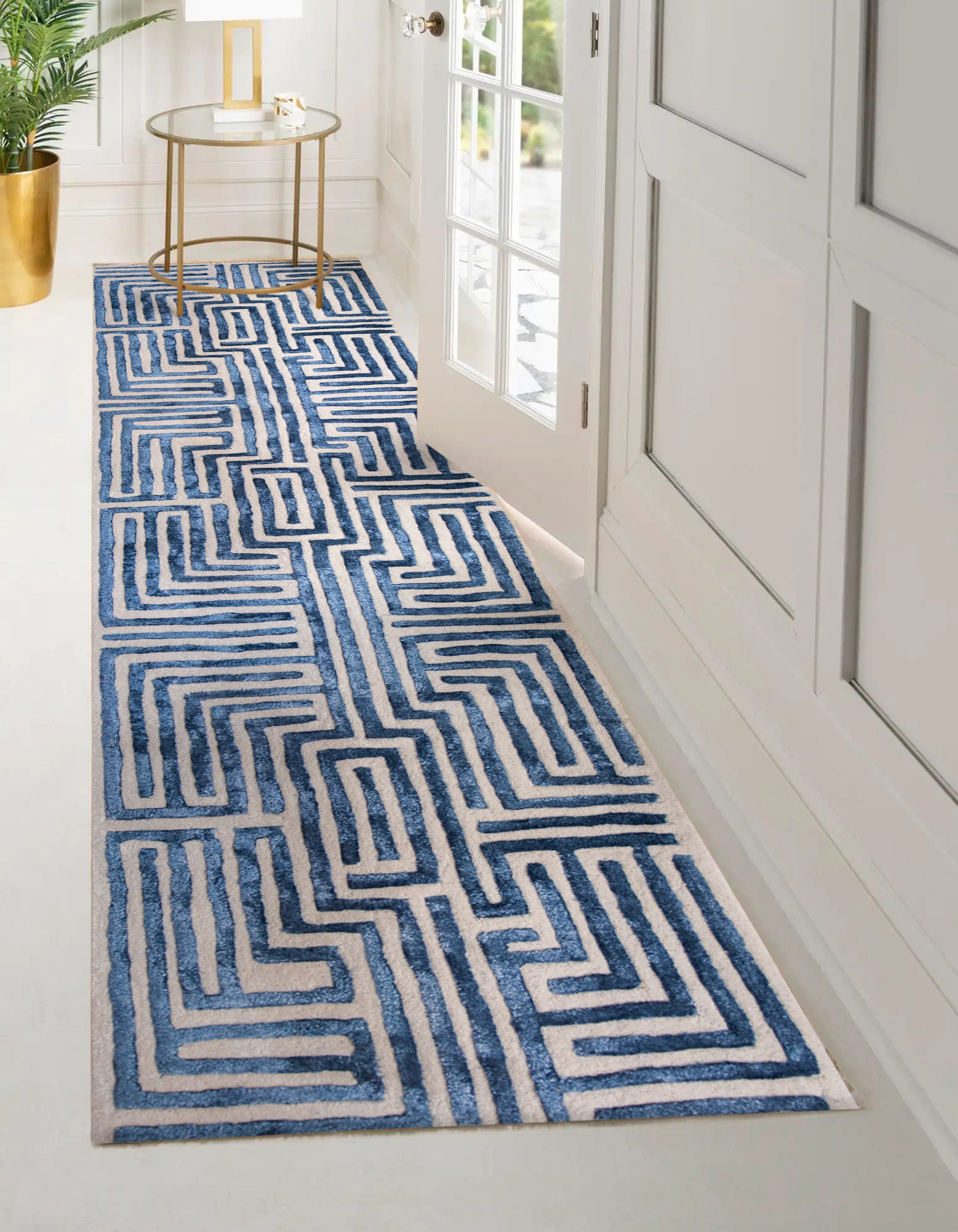 Knossos Hand-Tufted Maze Rug by Kevin Francis Design | Atlanta Interior Designer | Luxury Home Decor