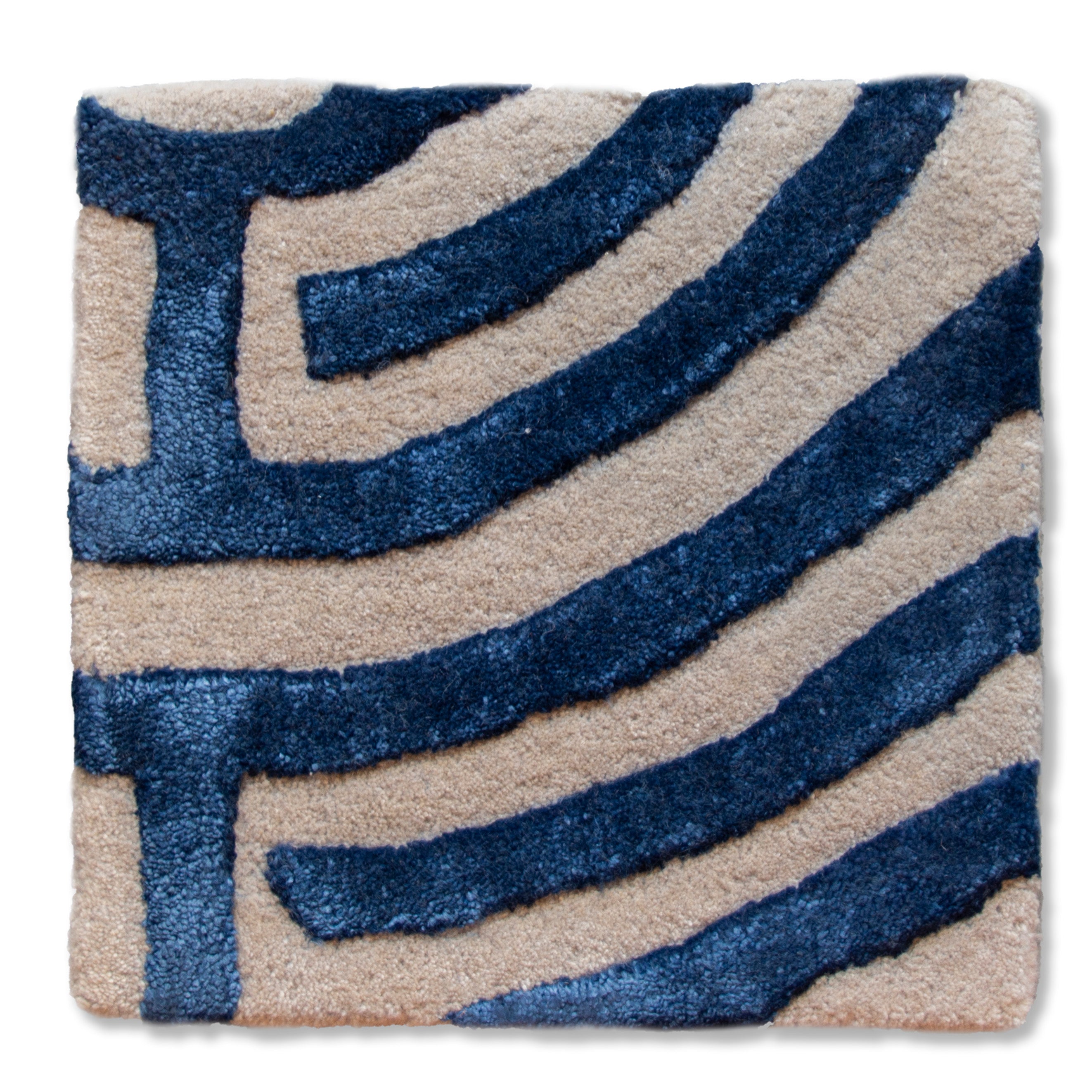 Lucca Hand-Tufted Maze Rug by Kevin Francis Design | Luxury Home Decor