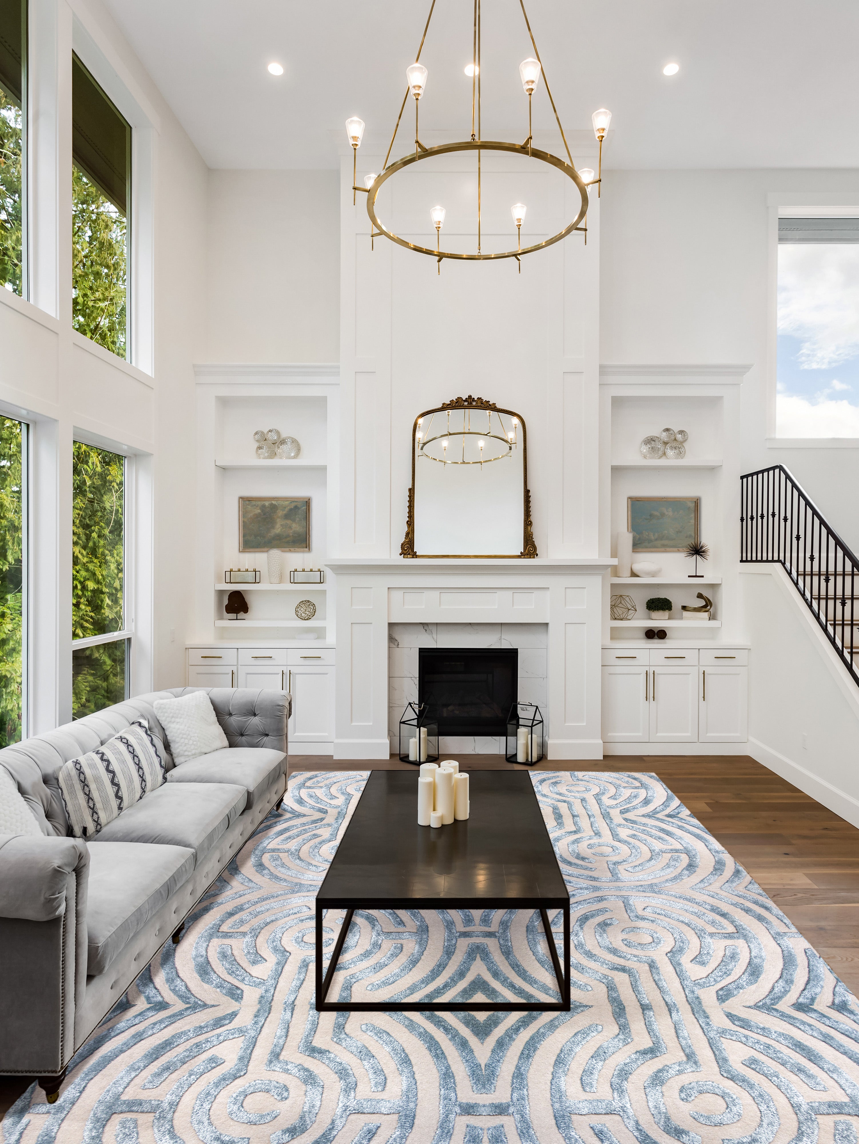 Lucca Hand-Tufted Maze Rug by Kevin Francis Design | Atlanta Interior Designer | Luxury Home Decor