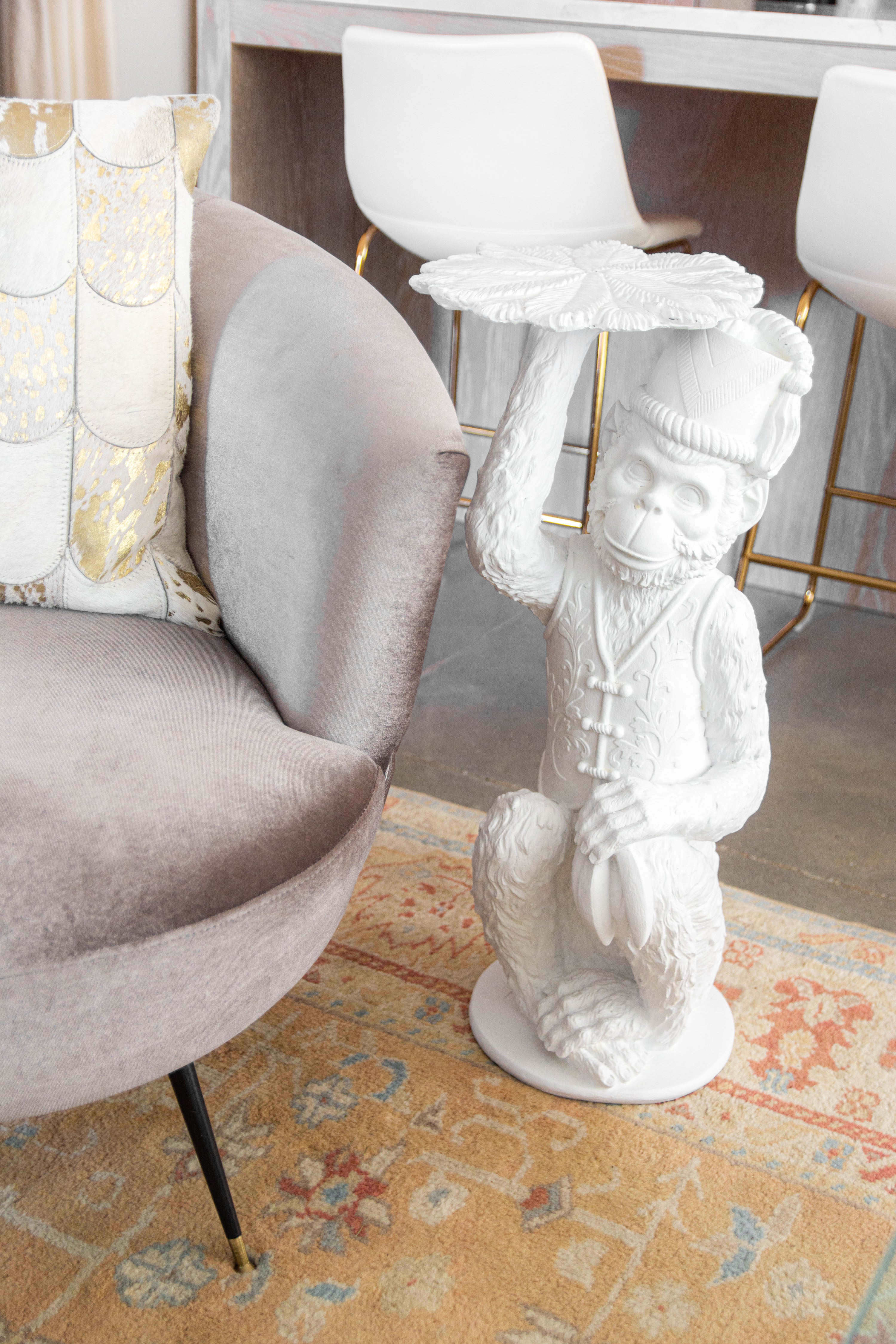 White Monkey Side Table - Kevin Francis Design