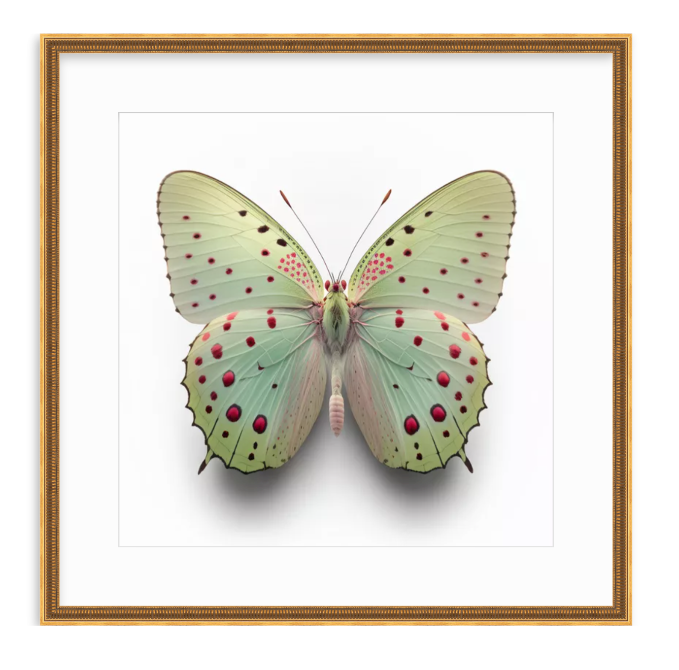 Green Butterfly Shadow Box Fine Art Print by Kevin Francis Design | Atlanta Interior Designer | Luxury Home Decor
