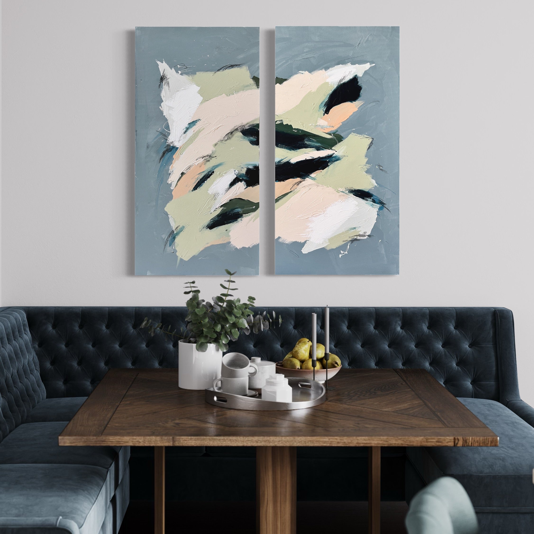 Untitled Diptych (Commission) by Kevin Francis Design | Atlanta Interior Designer | Luxury Home Decor