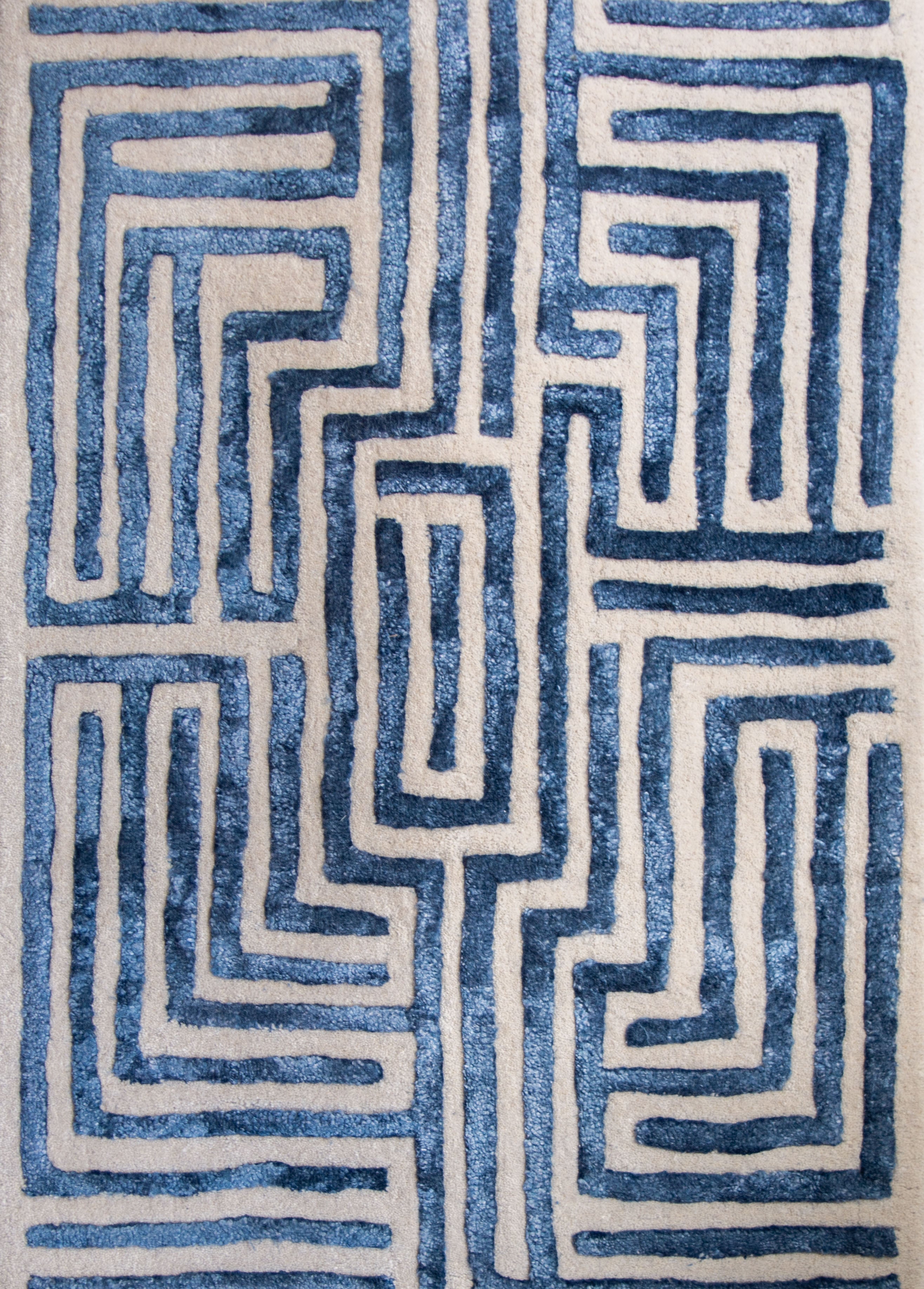Knossos Hand-Tufted Maze Area Rug - Kevin Francis Design