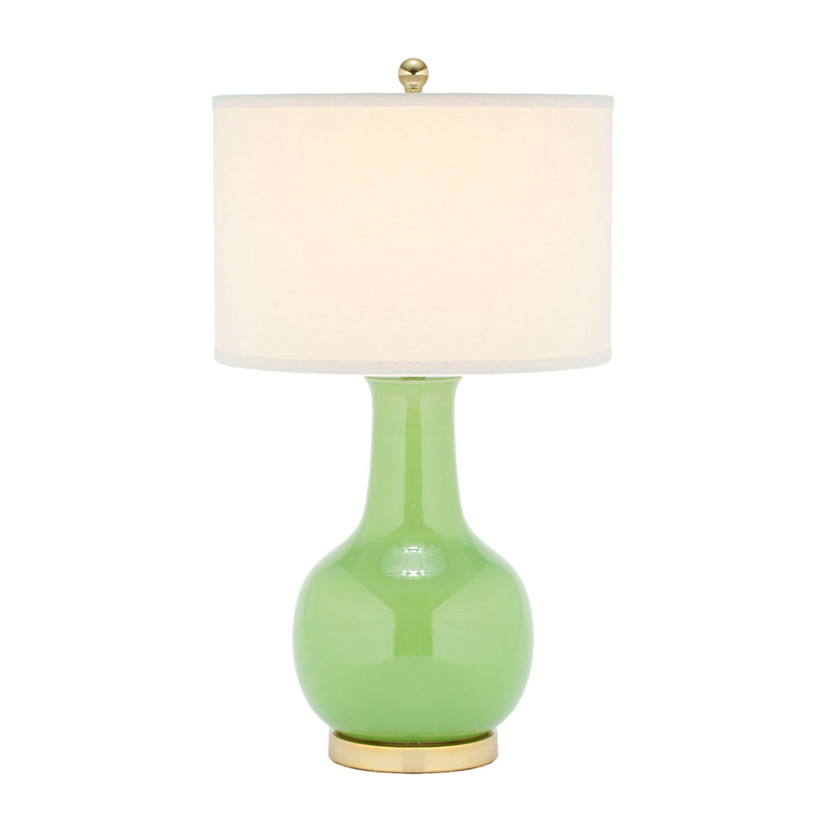 Kelly Green Ceramic Gourd Table Lamp by Kevin Francis Design | Luxury Home Decor