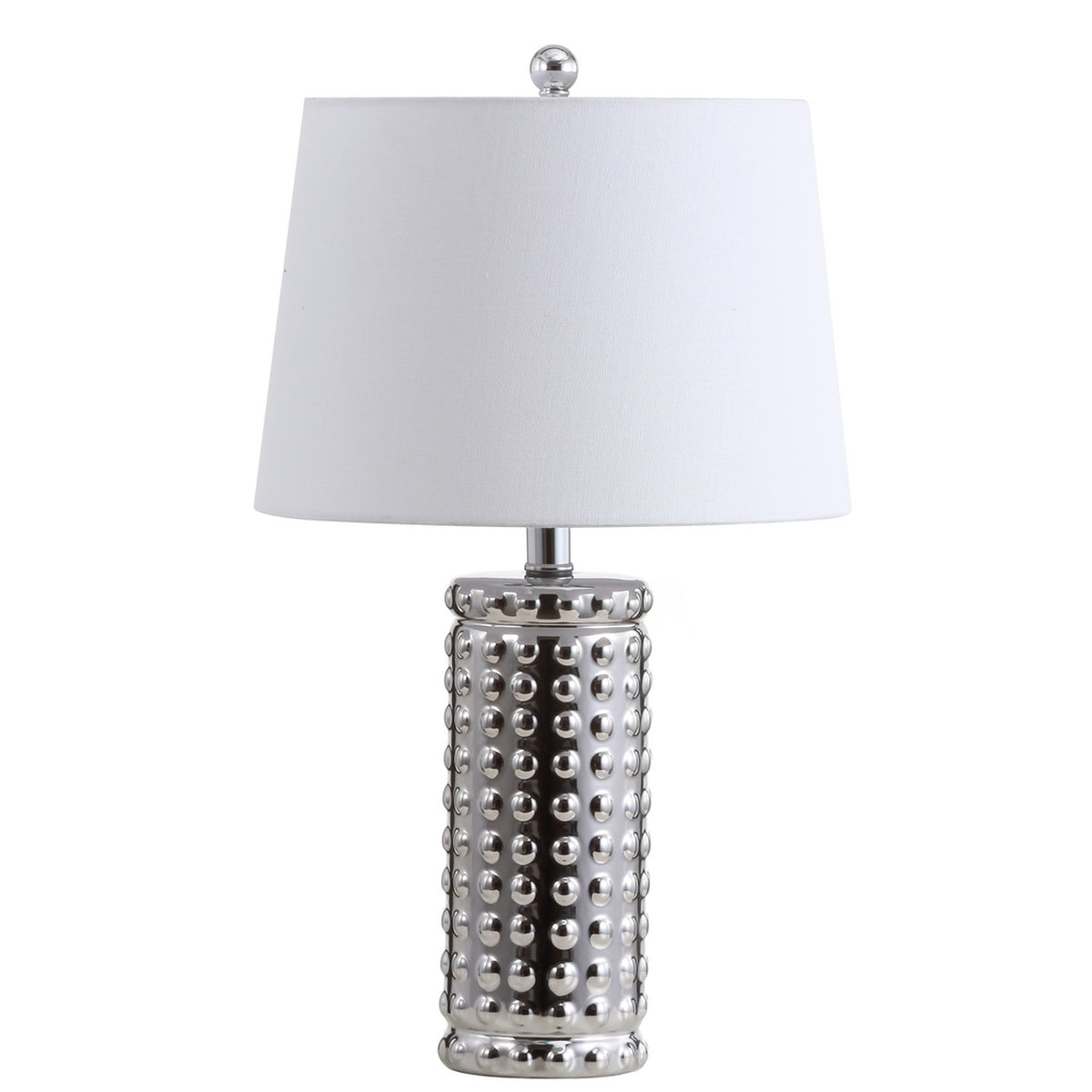 Set of Two Silver Hobnail Table Lamp by Kevin Francis Design | Luxury Home Decor