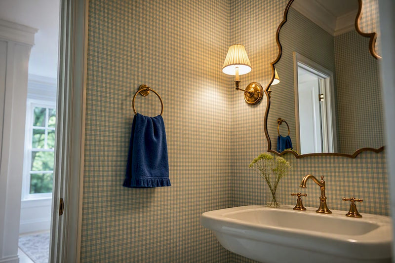 Turn a Powder Room Into a Wallpaper Jewel Box: 3 Gingham Looks