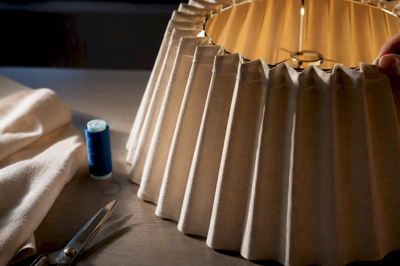 Match Pleats to Fabric, Frame and Rug with Pleated Lampshade Styles