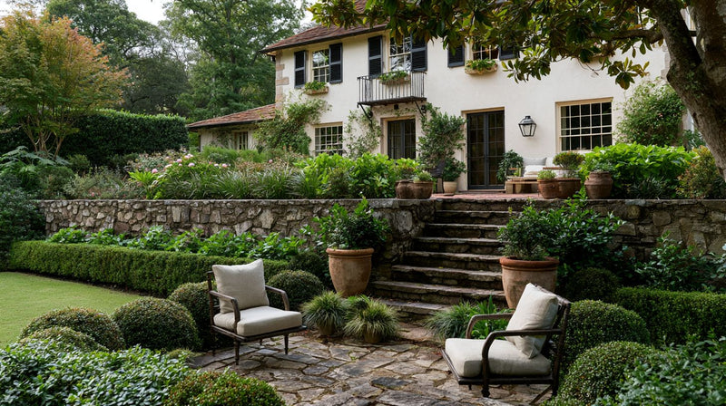 How Retaining Walls Shape a Terraced Garden