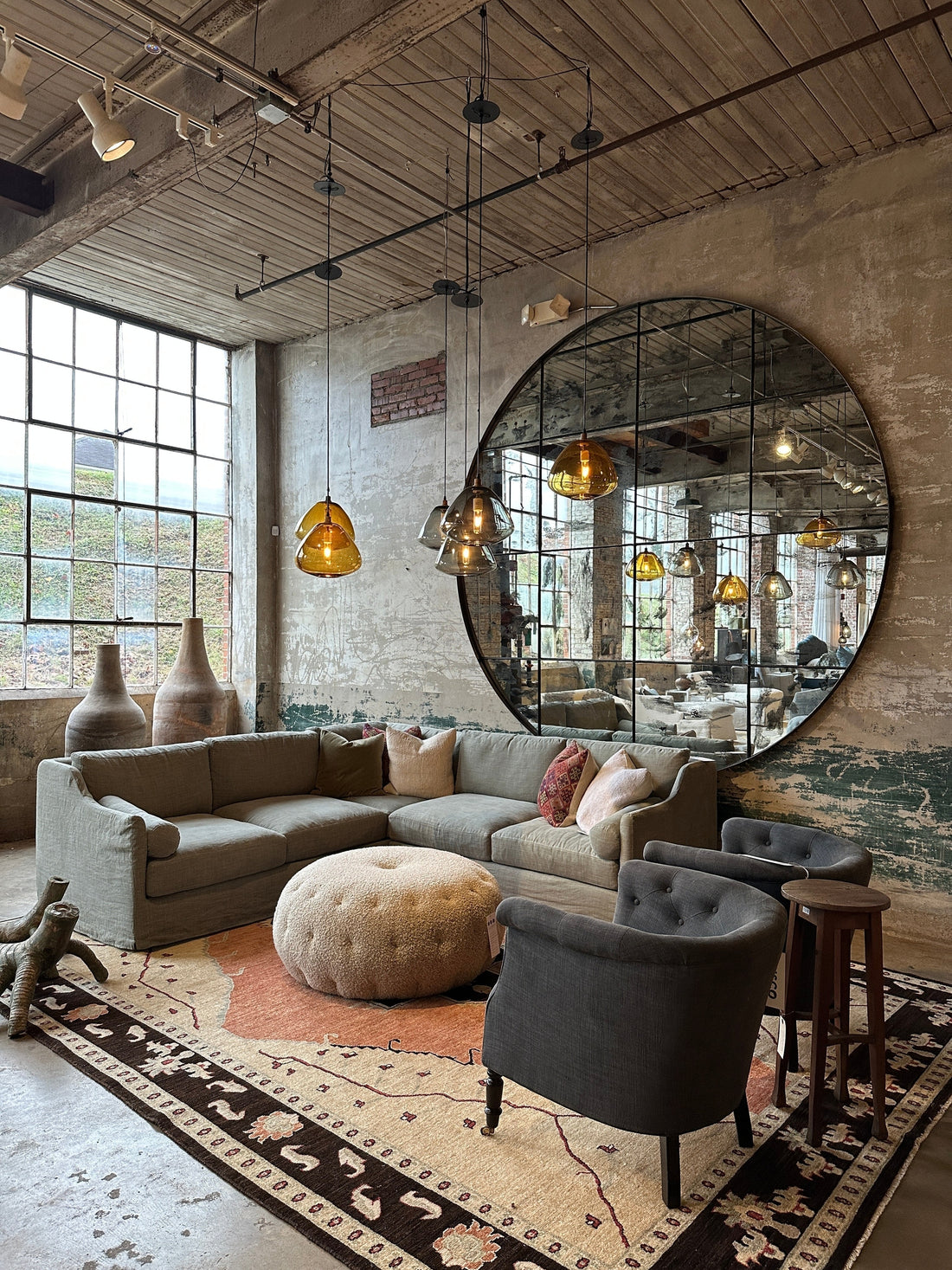 High Point Design Details: Artisan Glass & Stitched Leather