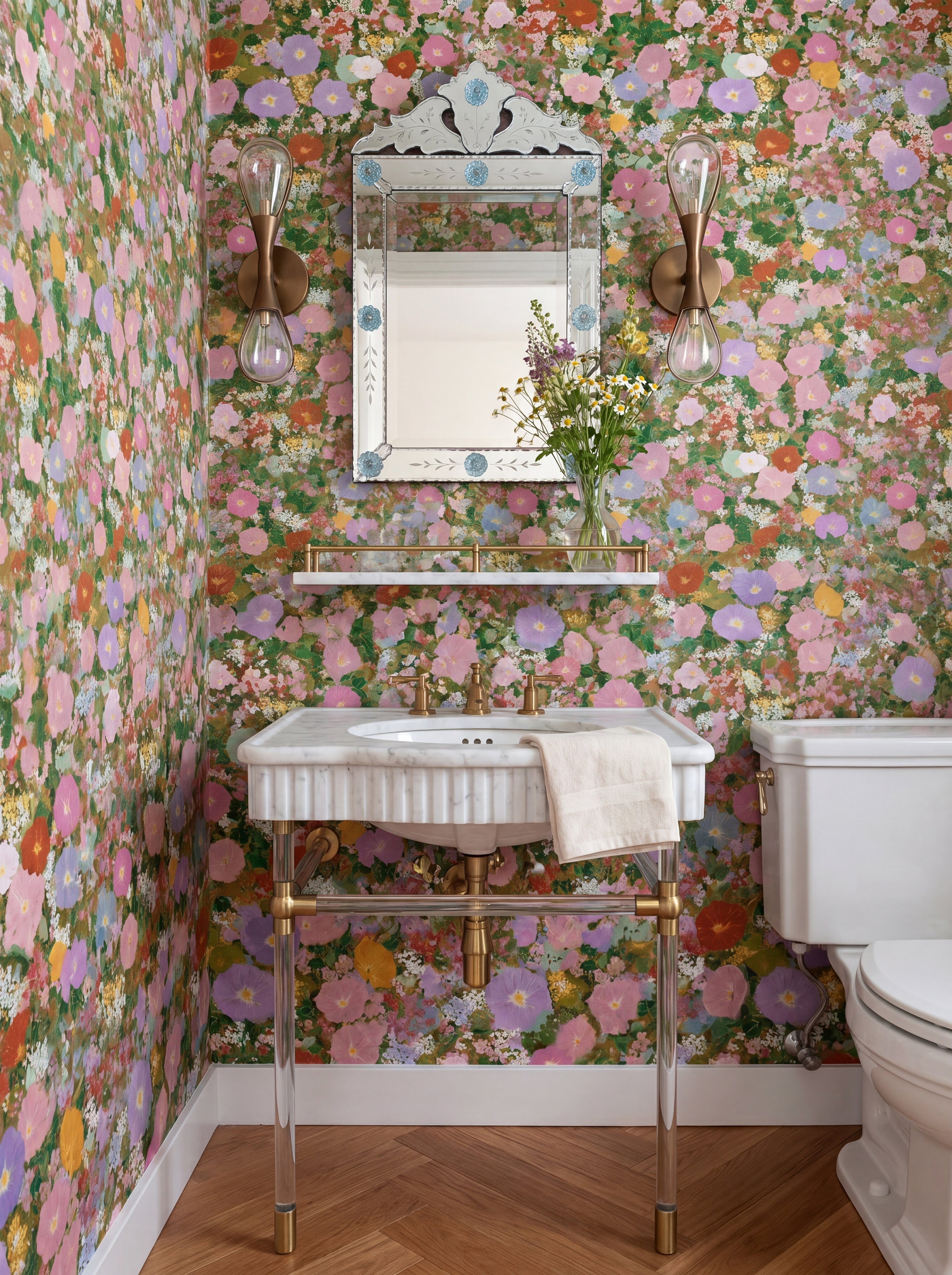 The Meadow Collection: Painterly Floral Wallpaper & Throw Pillows