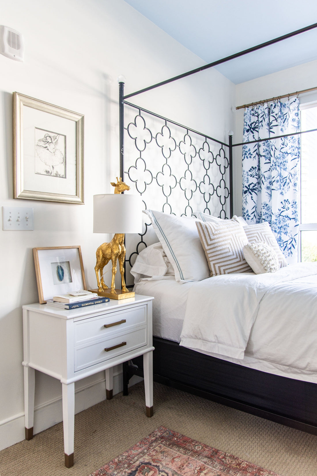 Refreshing Blue & White Bedroom Makeover