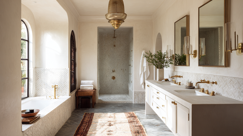 The Bathroom Rug Rule That Makes Every Vanity Area Look Intentional