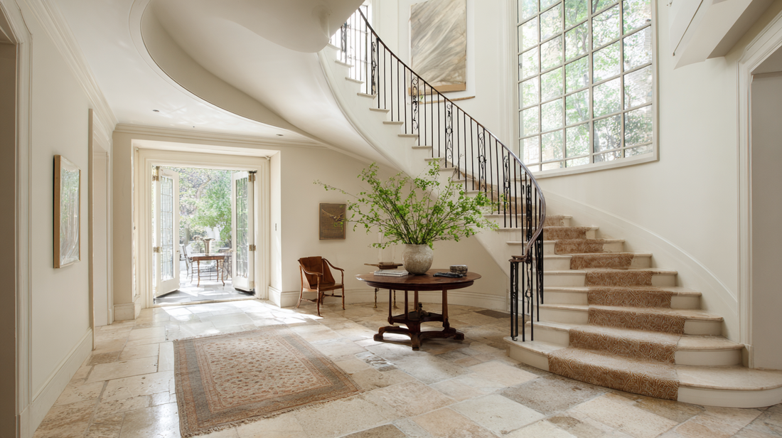 How to Style Stair Runners With Wrought Iron Handrails