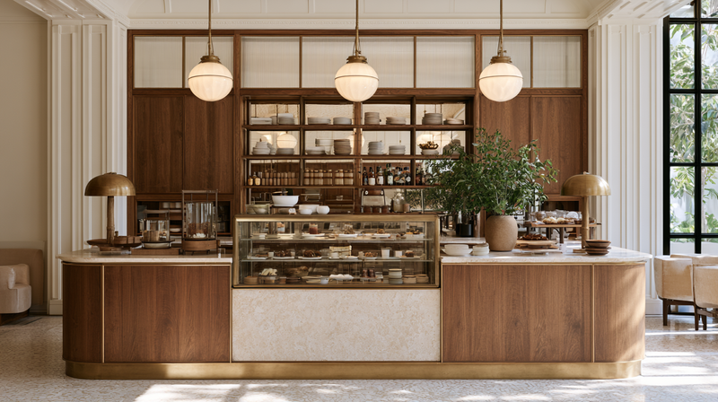 Designing a Cafe Counter: What the Display Case Does to the Room