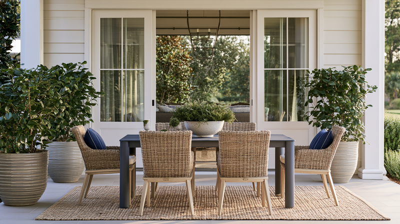 How to Choose an Outdoor Dining Table With a Designer's Eye