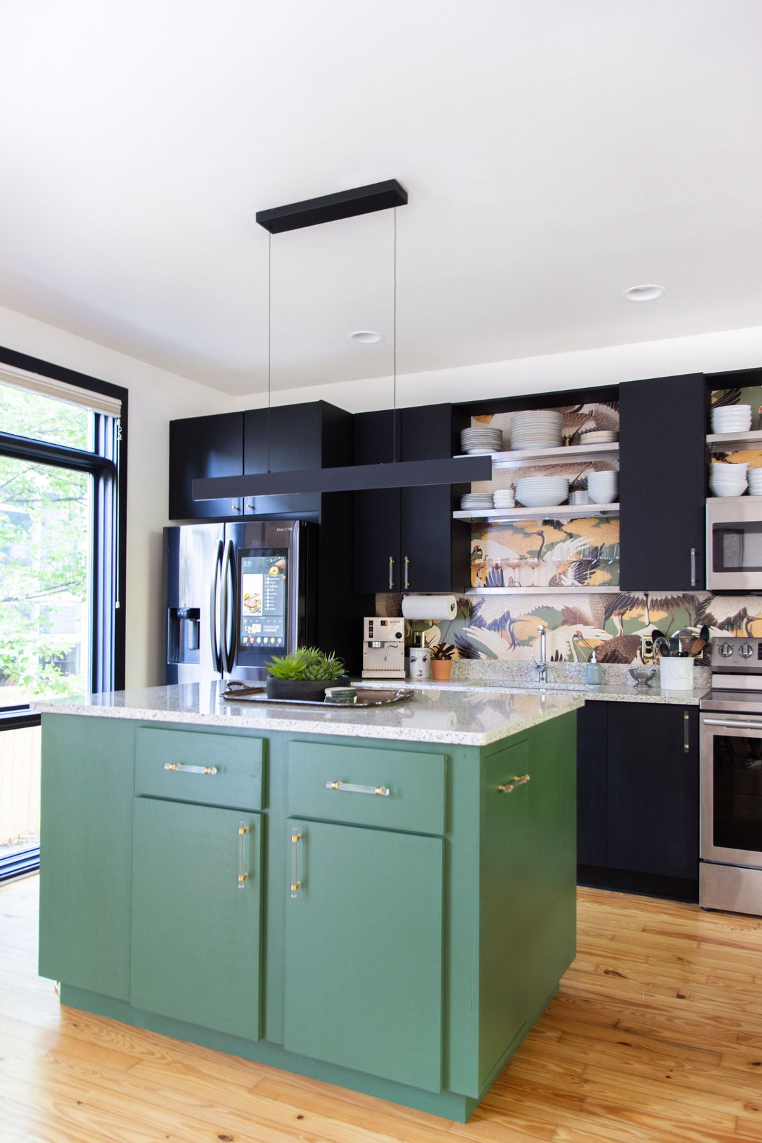 Bold Black Kitchen Renovation in West Midtown