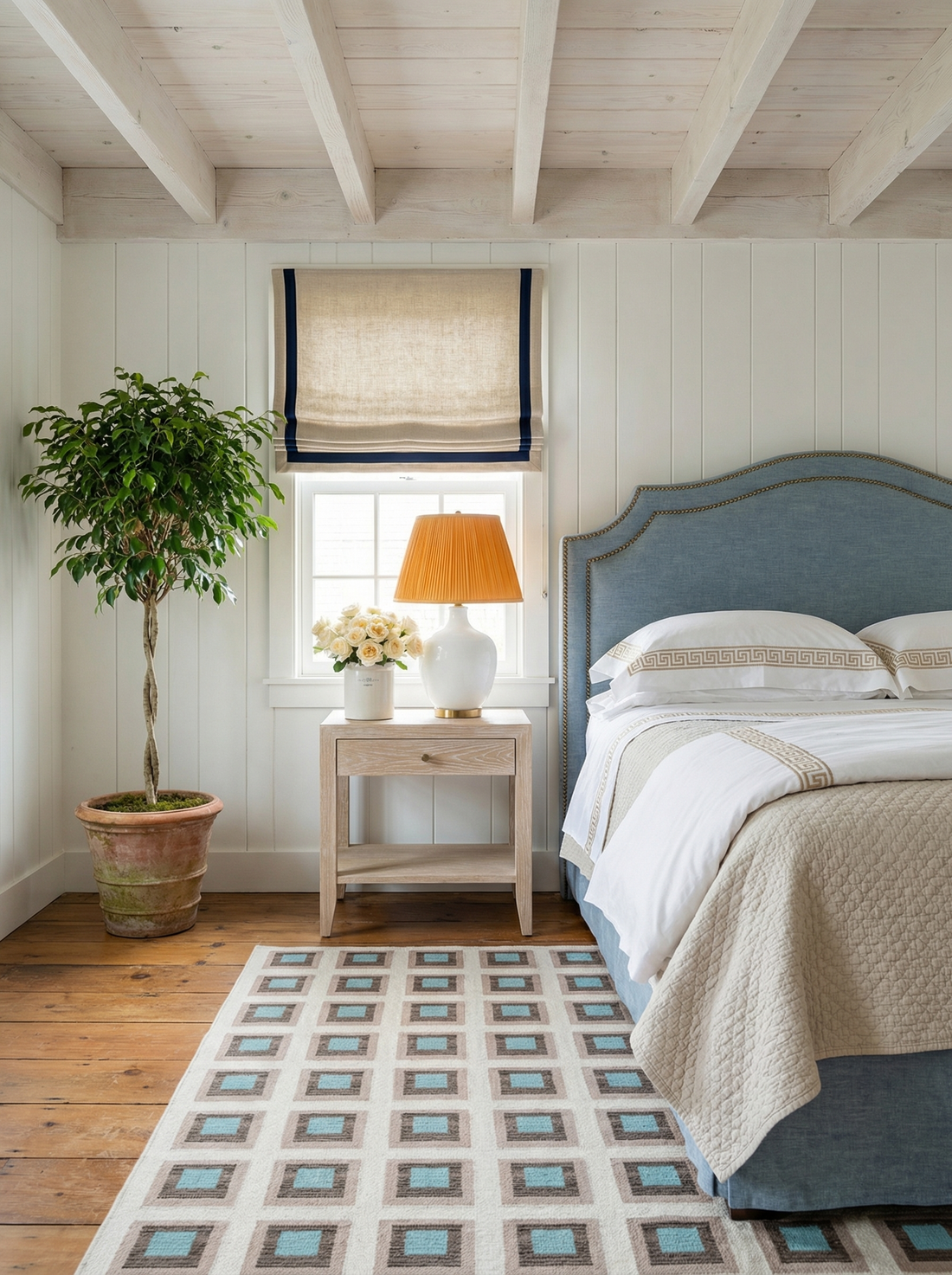 Five Ways to Style an Orange Pleated Lamp Shade