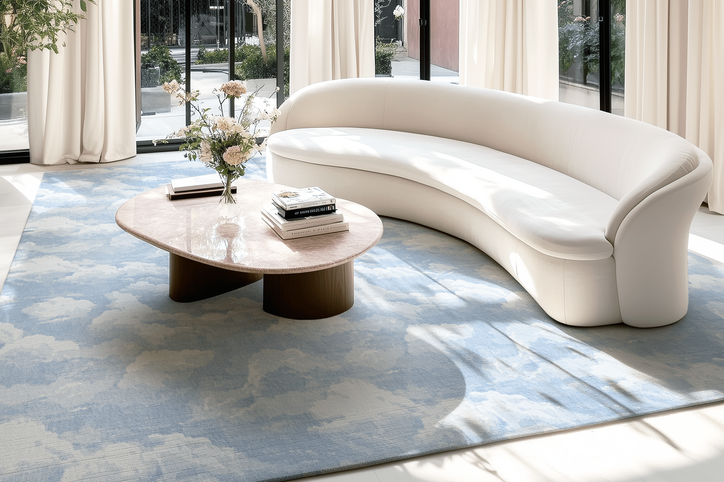 The Cumulus Cloud Tibetan Hand-Knotted Rug