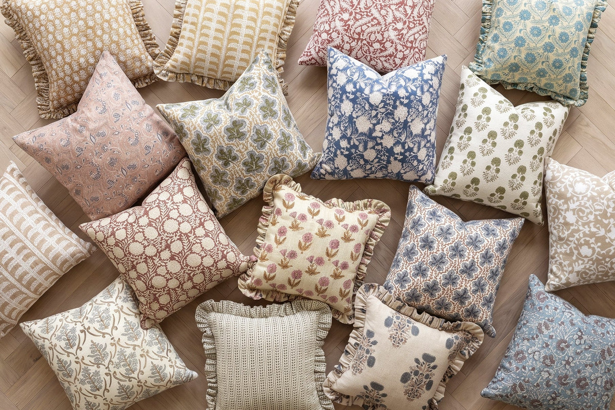 Block Print Pillow Covers