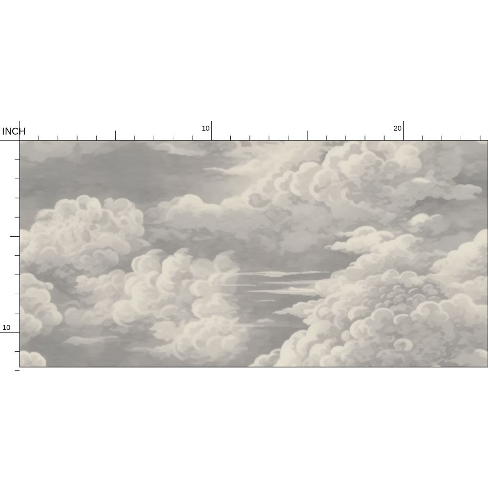 Kipling Clouds Etching Wallpaper – Antique Cream by Kevin Francis Design | Luxury Area Rugs & Home Decor