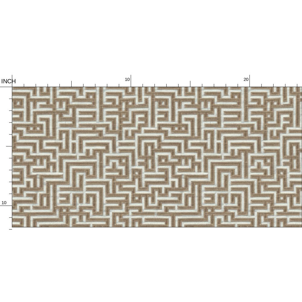 Bronte Ribbon Maze Wallpaper – Walnut Brown by Kevin Francis Design | Luxury Area Rugs & Home Decor