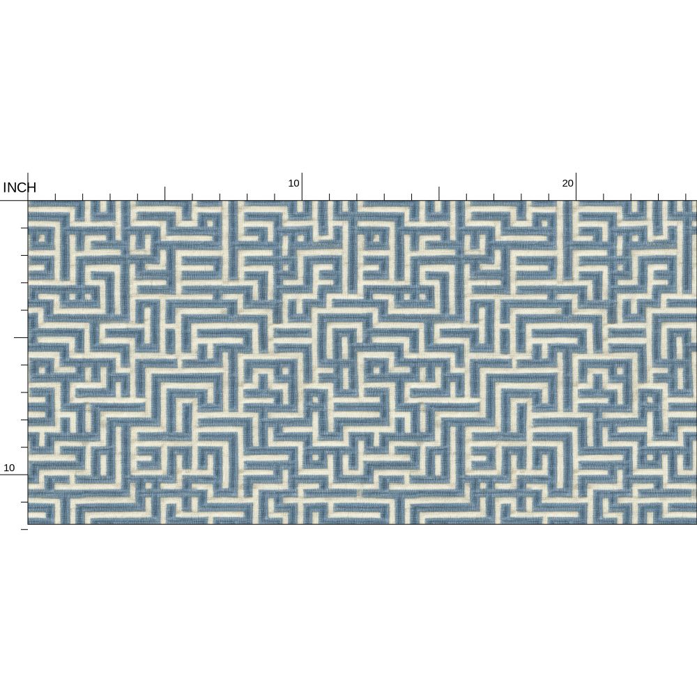 Bronte Ribbon Maze Wallpaper – Indigo Blue by Kevin Francis Design | Luxury Area Rugs & Home Decor
