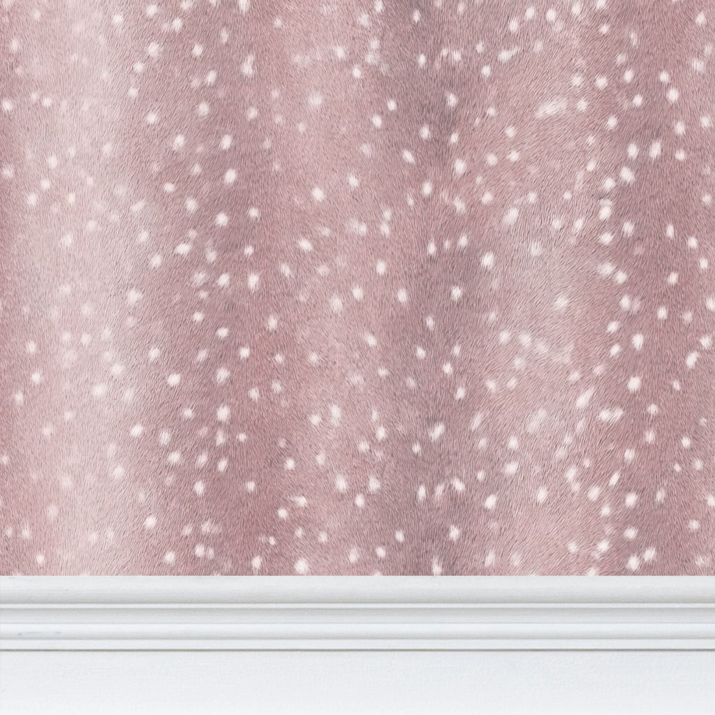 Wilde Spotted Antelope Hide Wallpaper – Quartz Pink by Kevin Francis Design | Luxury Area Rugs & Home Decor