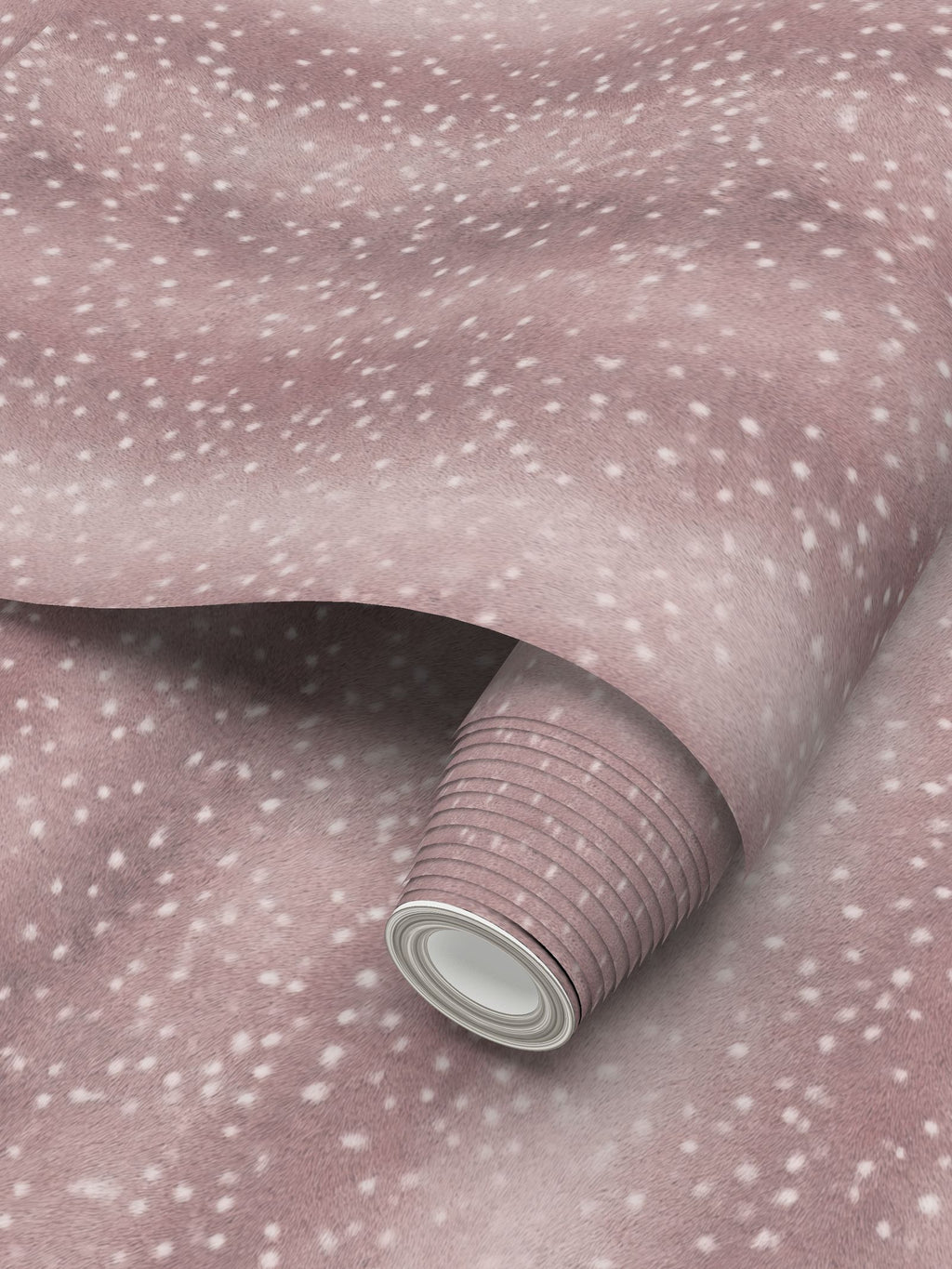 Wilde Spotted Antelope Hide Wallpaper – Quartz Pink by Kevin Francis Design | Luxury Area Rugs & Home Decor