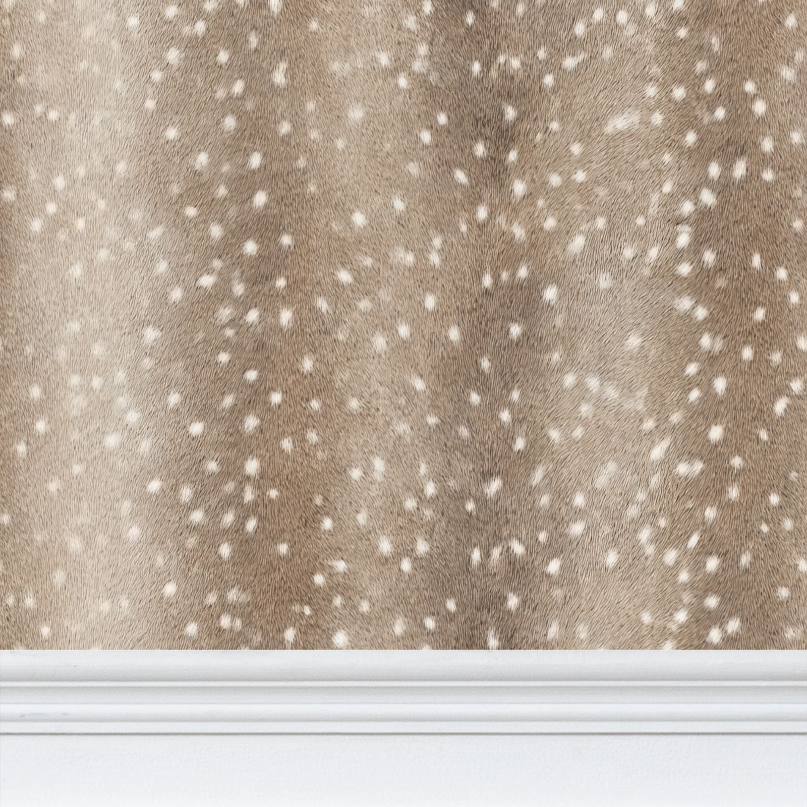 Wilde Spotted Antelope Hide Wallpaper – Whiskey Brown by Kevin Francis Design | Luxury Area Rugs & Home Decor