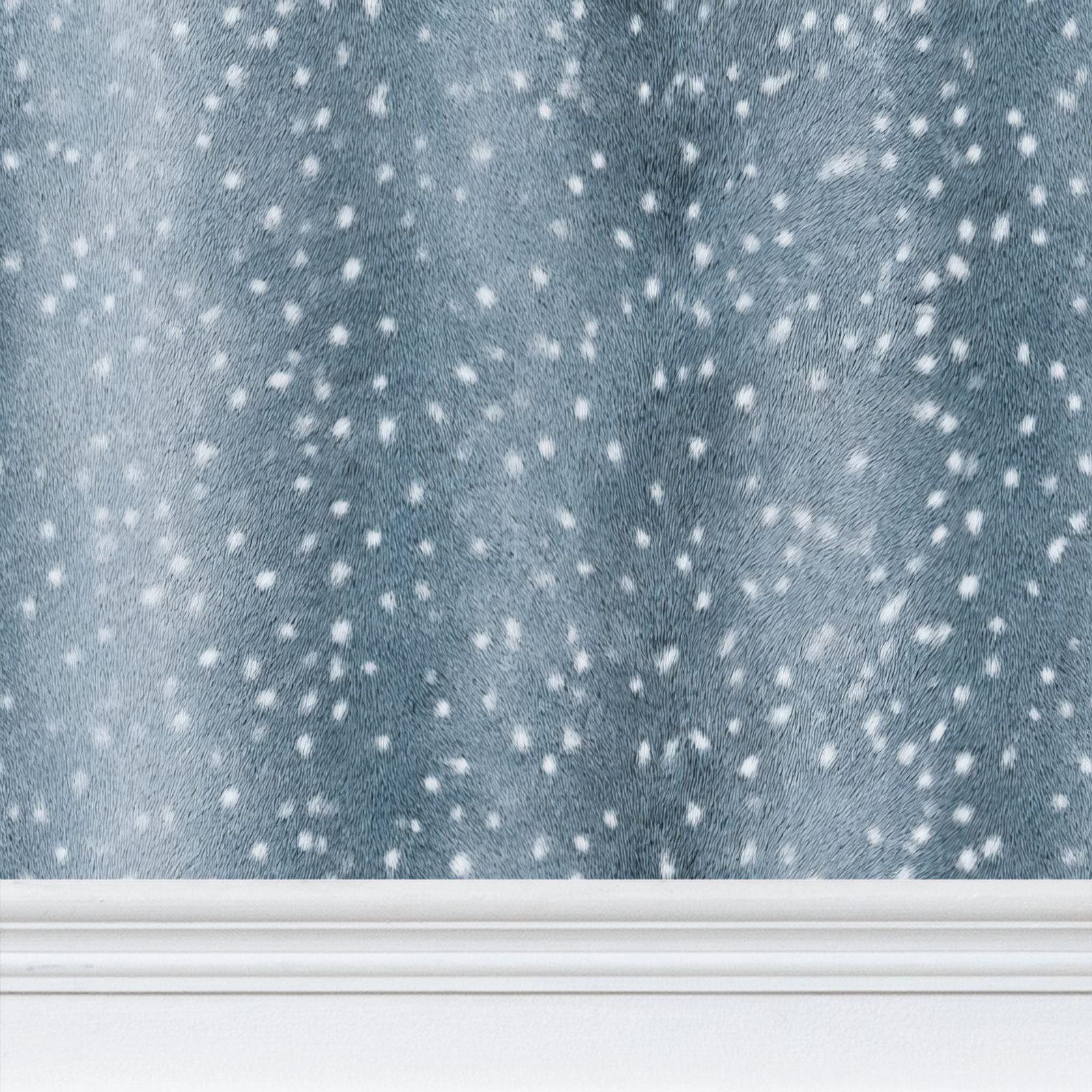 Wilde Spotted Antelope Hide Wallpaper – Slate Blue by Kevin Francis Design | Luxury Area Rugs & Home Decor