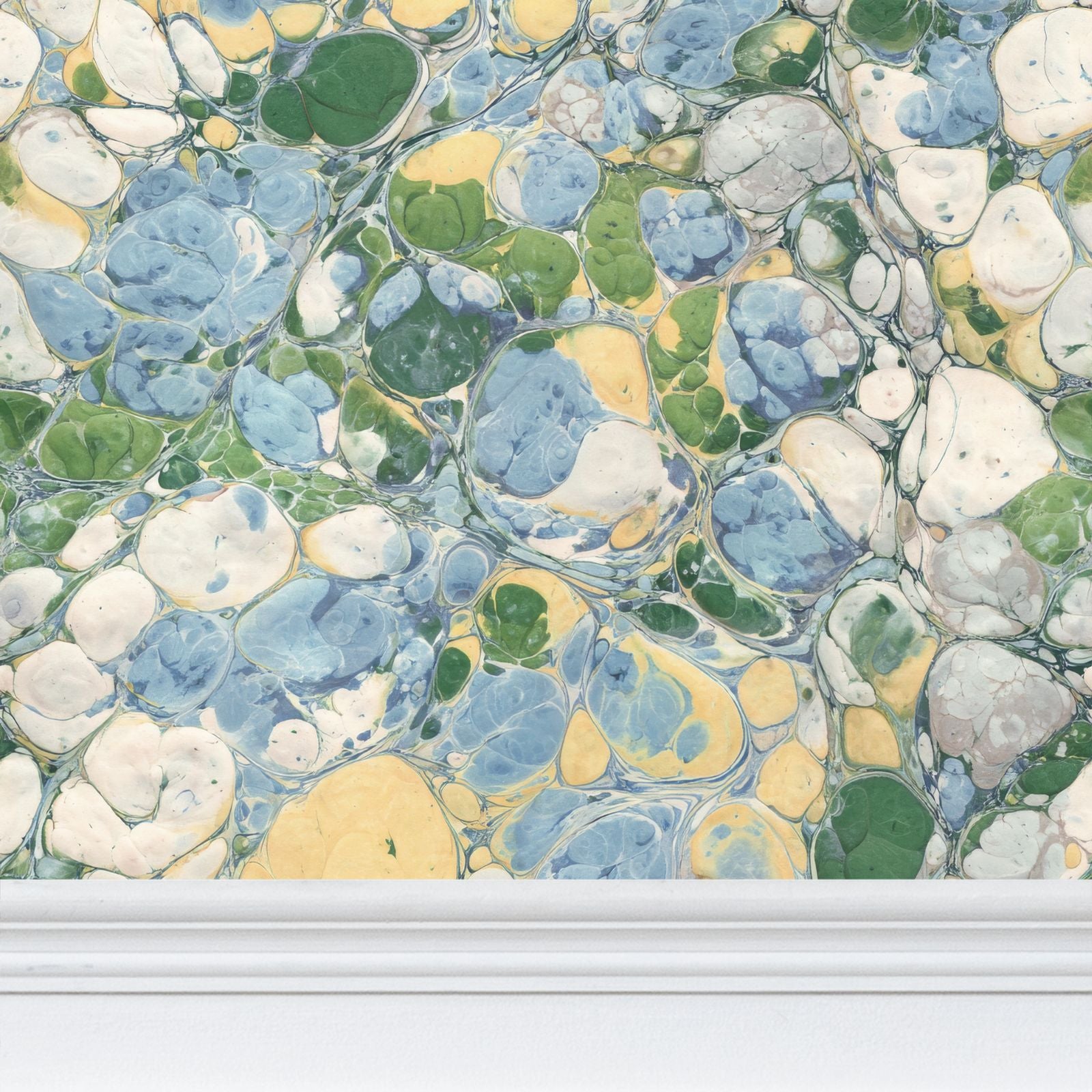 Keats Pebble Marbled Wallpaper – Blue/Green by Kevin Francis Design | Luxury Area Rugs & Home Decor