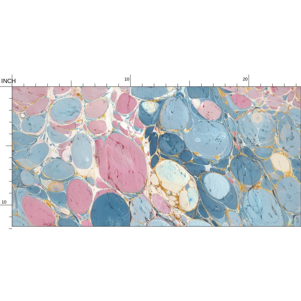 Keats Marbled Wallpaper – Blue/Pink