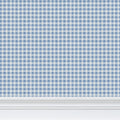 French blue Austen Gingham small check repeat pattern wallpaper by Contrado, featuring a classic gingham design in soft blue tones.