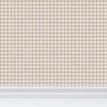 Contrado Austen Gingham Small Check Wallpaper in Linen Tan, showcasing a repeat pattern with a classic gingham design.