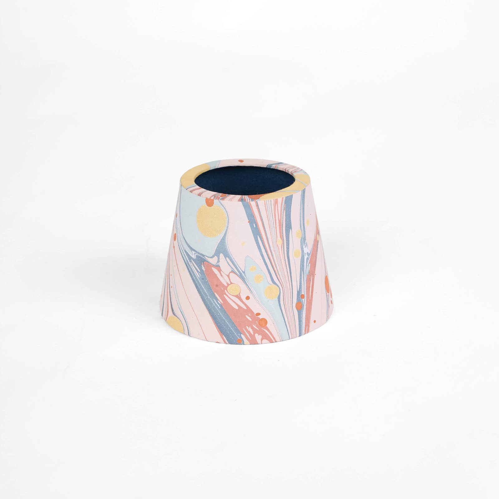 Twilight Pebble hand-marbled paper Poldina lamp shade cover by Kevin Francis Design