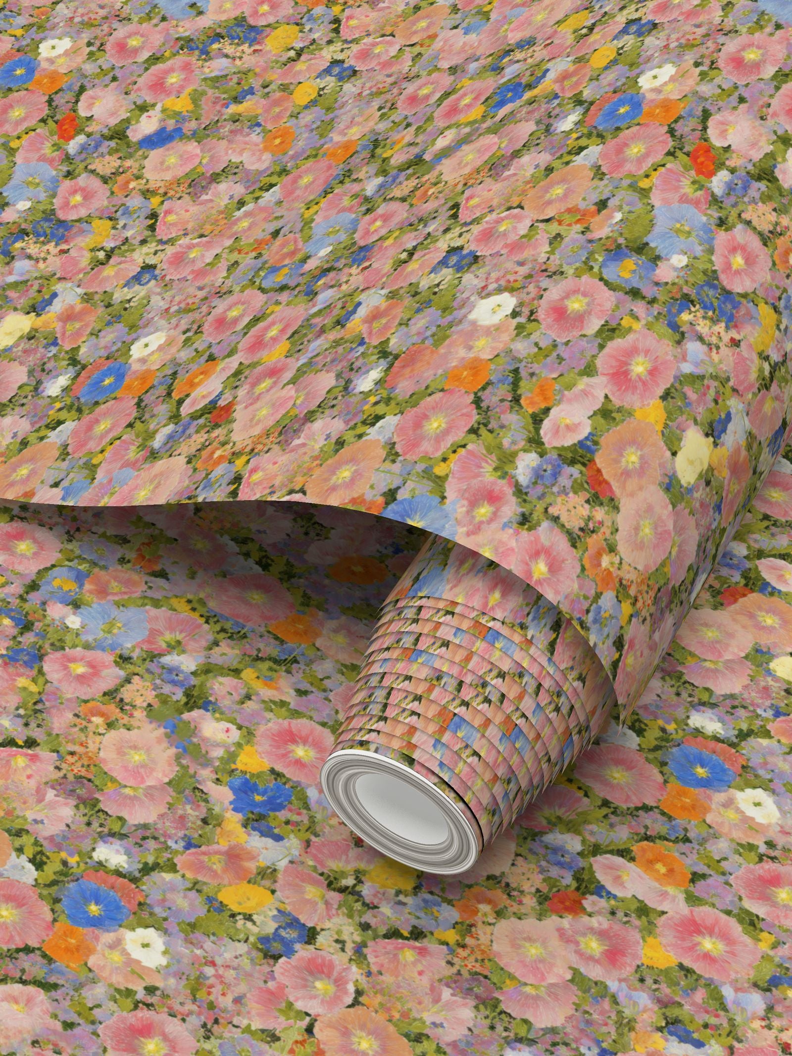 The Petunia Meadow Floral Wallpaper | Repeat Pattern Wallpaper by Kevin Francis Design