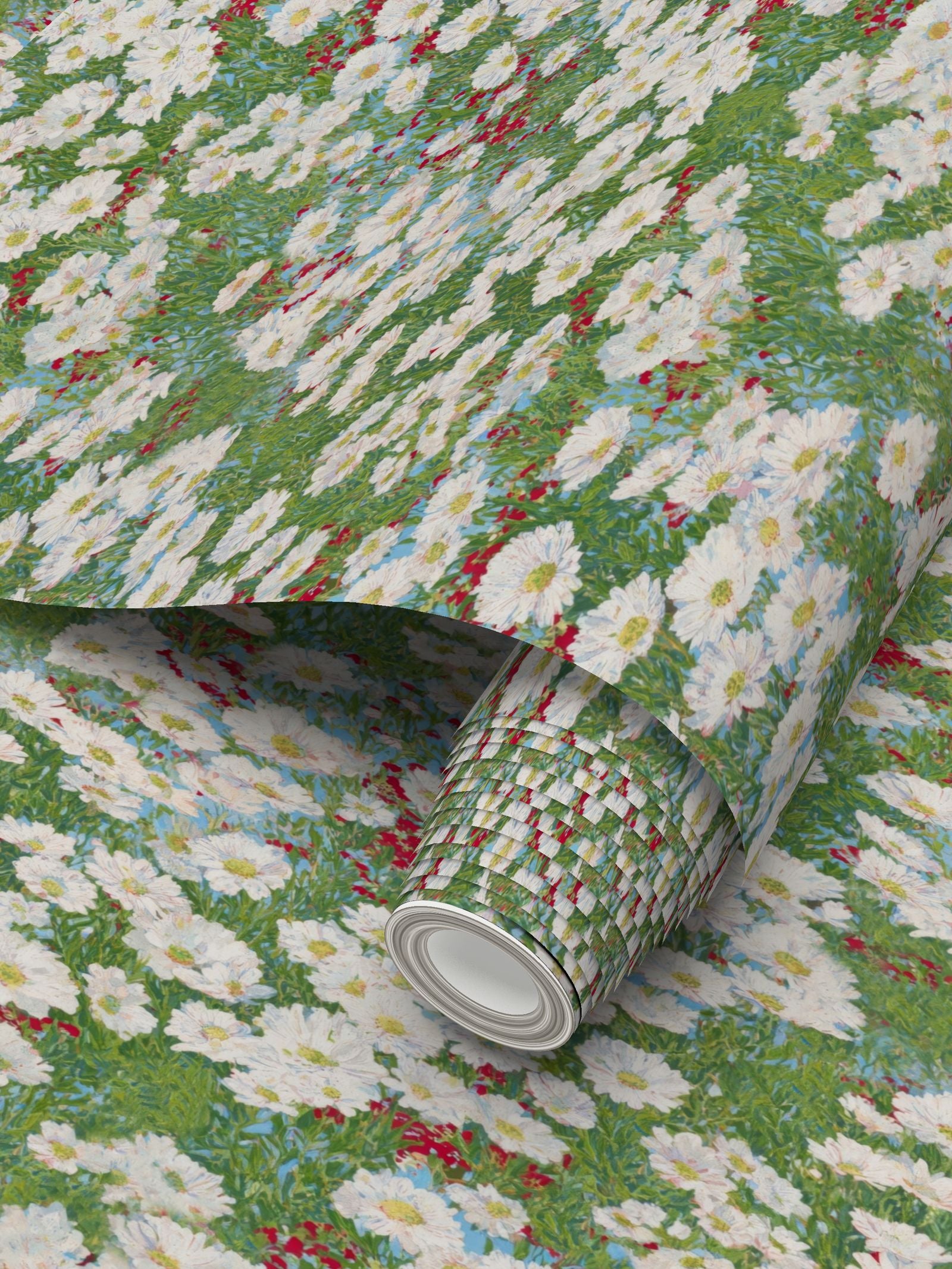 The Chamomile Meadow Floral Wallpaper | Repeat Pattern Wallpaper by Kevin Francis Design