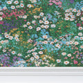Contrado Cosmos Meadow floral wallpaper with repeating colorful meadow flower pattern, vibrant and decorative wall covering.