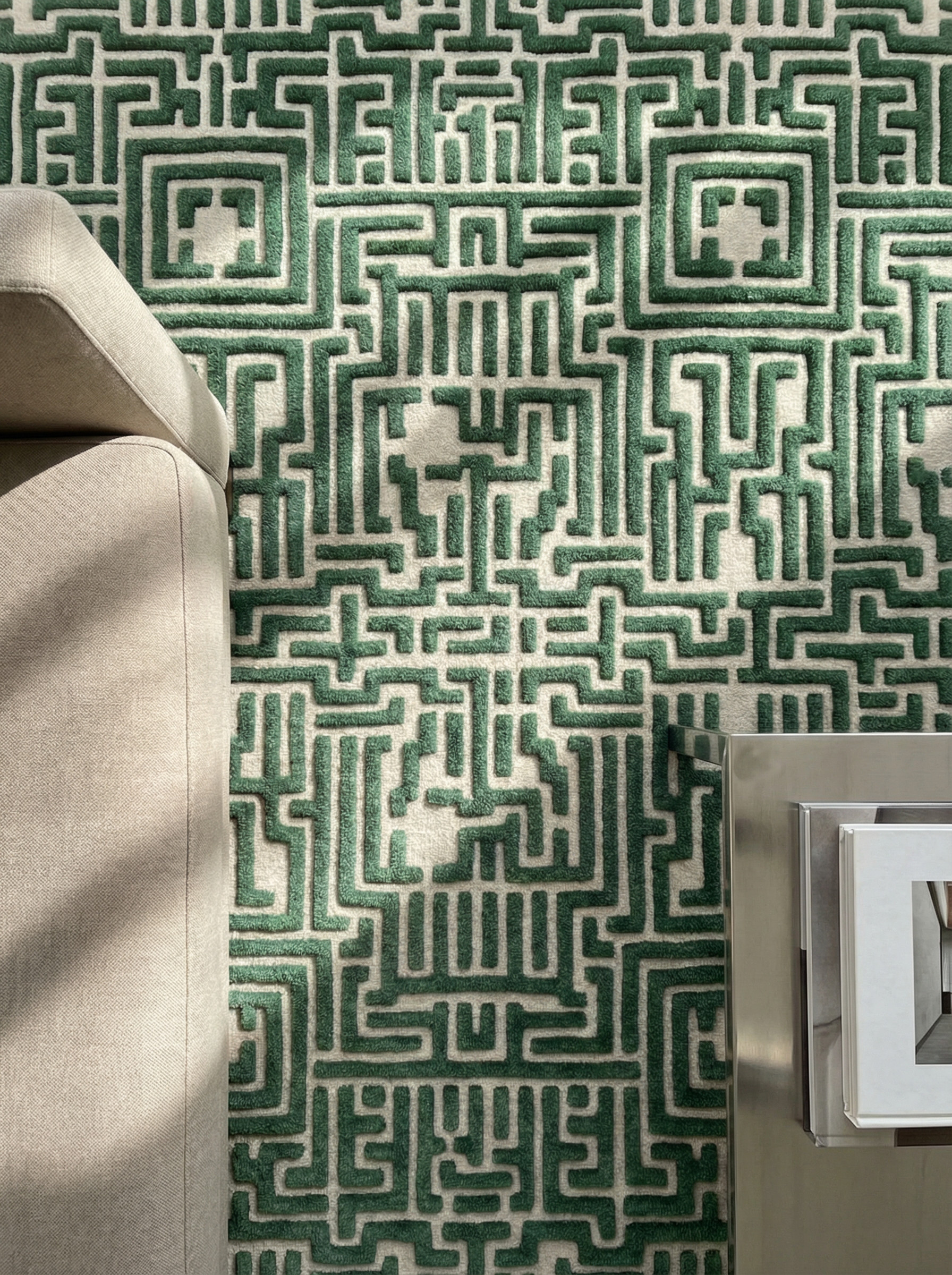 Theseus Hand-Tufted Maze Rug