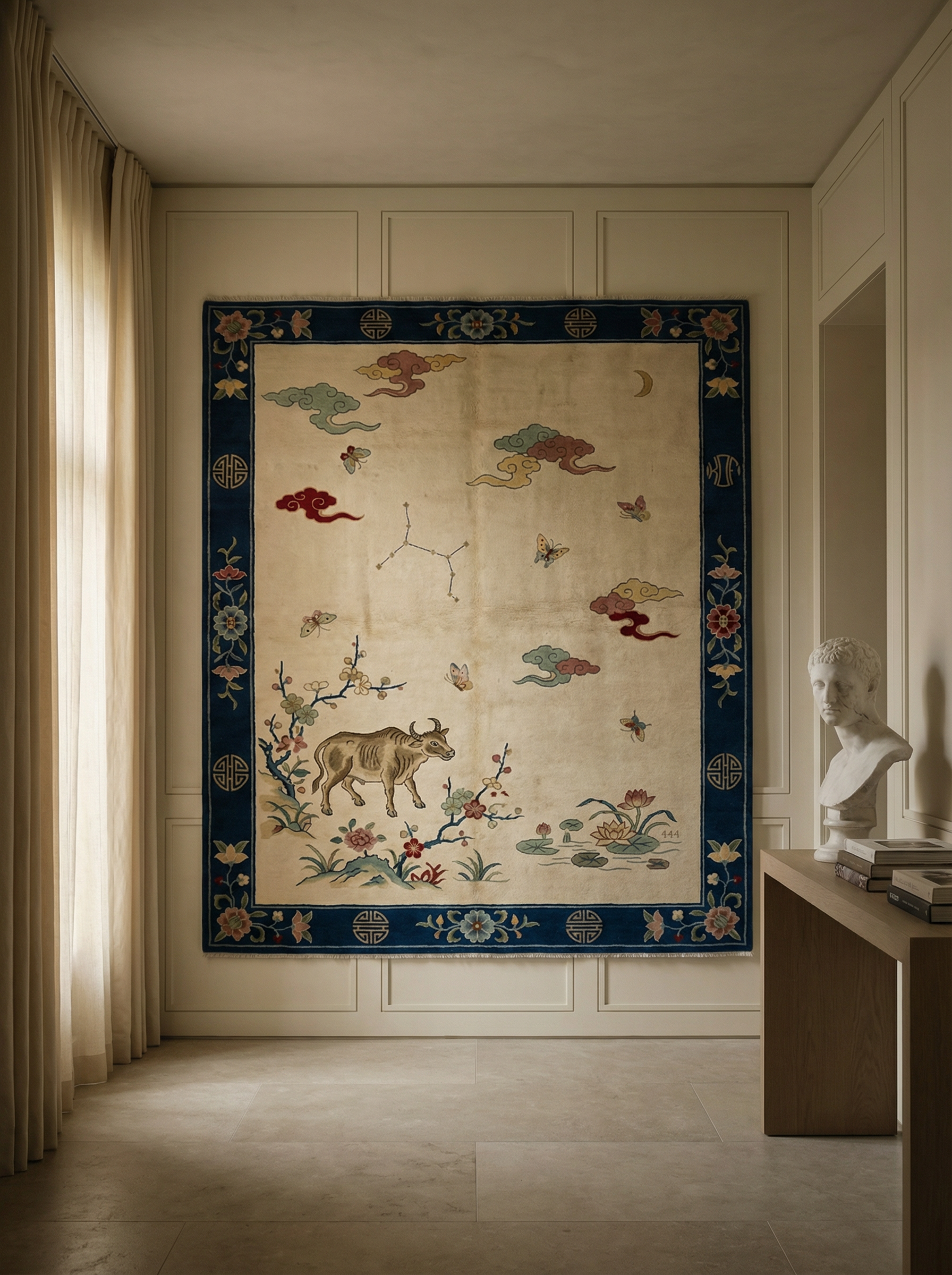 The Talisman Rug – Personalized Chinese Art Deco Rug |  by Kevin Francis Design