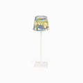 Ocean Fire Whirl hand-marbled paper Poldina lamp shade cover by Kevin Francis Design