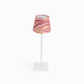 Garnet Red Mountain hand-marbled paper Poldina lamp shade cover by Kevin Francis Design