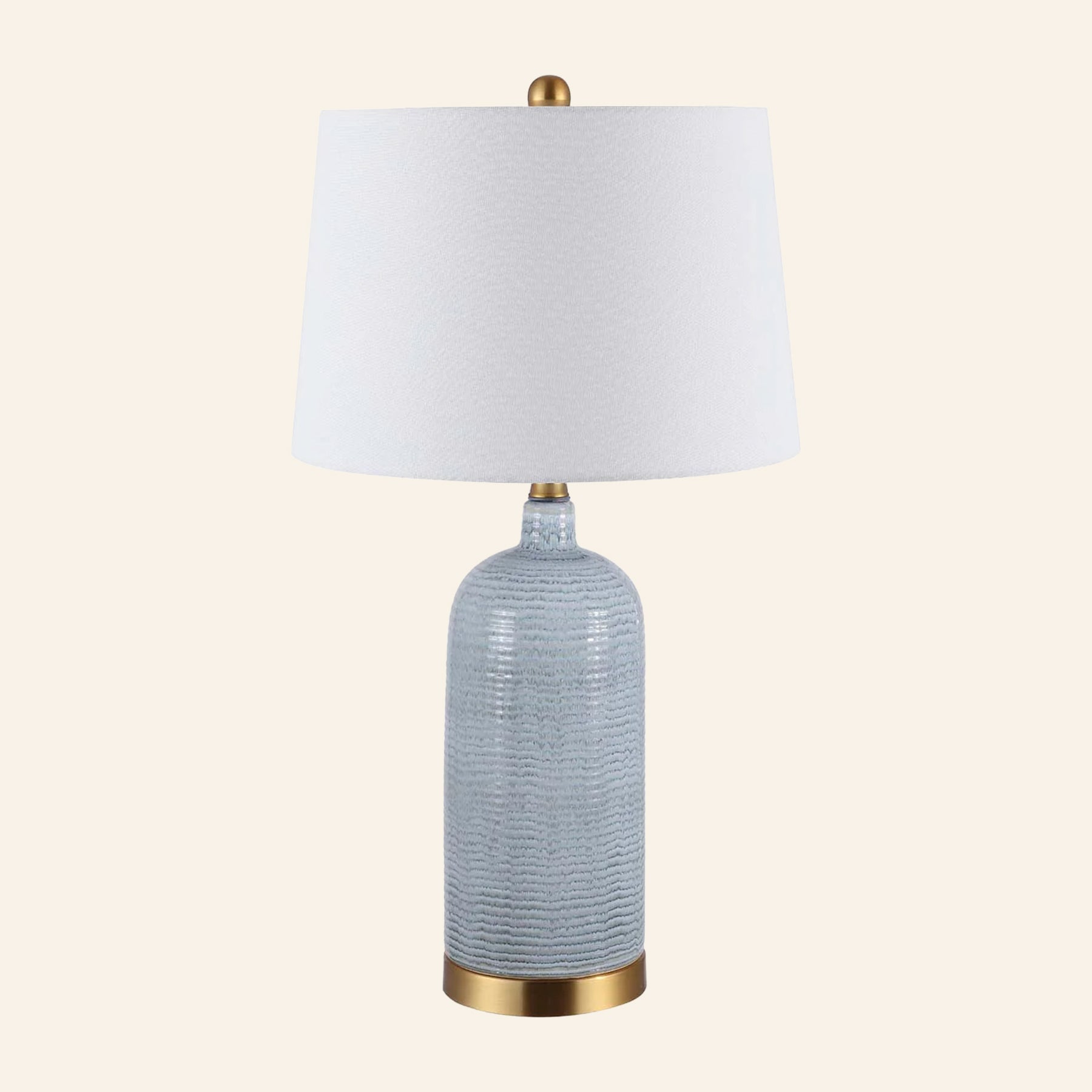 27” Adelaide Blue Glazed Ceramic Table Lamp by Kevin Francis Design | Luxury Area Rugs & Home Decor