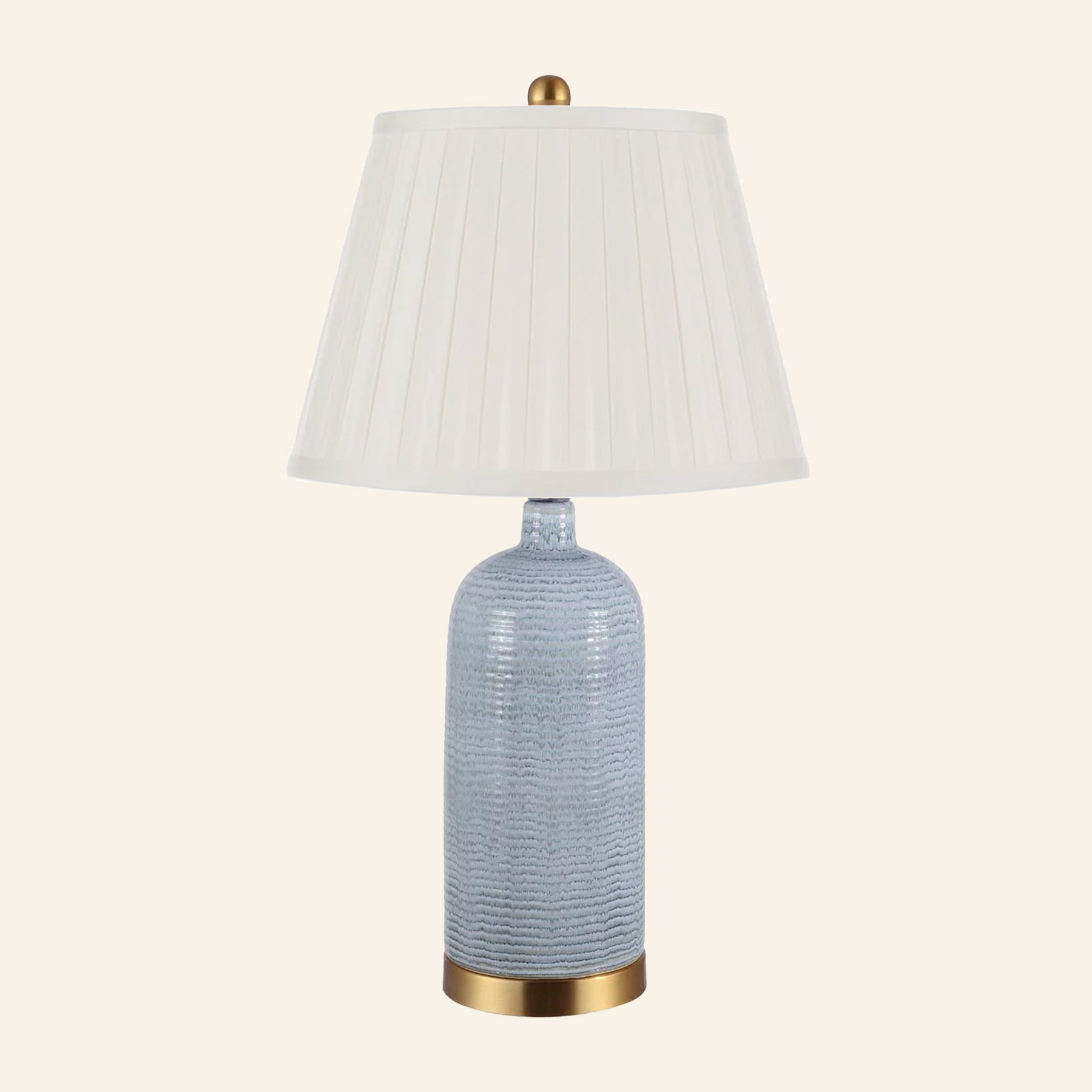 27” Adelaide Blue Glazed Ceramic Table Lamp by Kevin Francis Design | Luxury Area Rugs & Home Decor