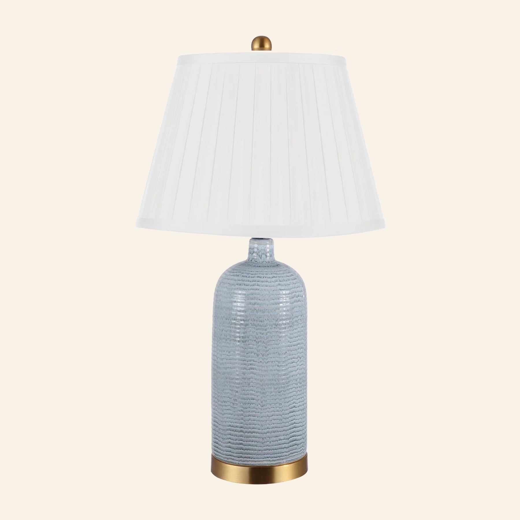 27” Adelaide Blue Glazed Ceramic Table Lamp by Kevin Francis Design | Luxury Area Rugs & Home Decor